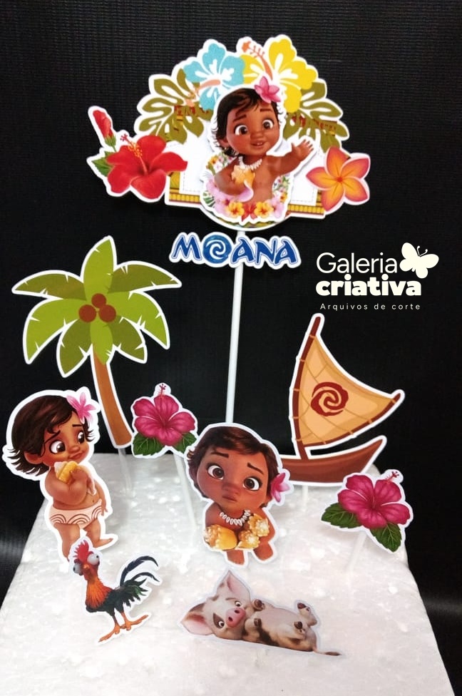 Moana Baby 2 Arquivo Topo de Bolo Moana Baby 2 - Imagem 1
