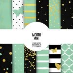 Kit Digital Papeis Hortelã