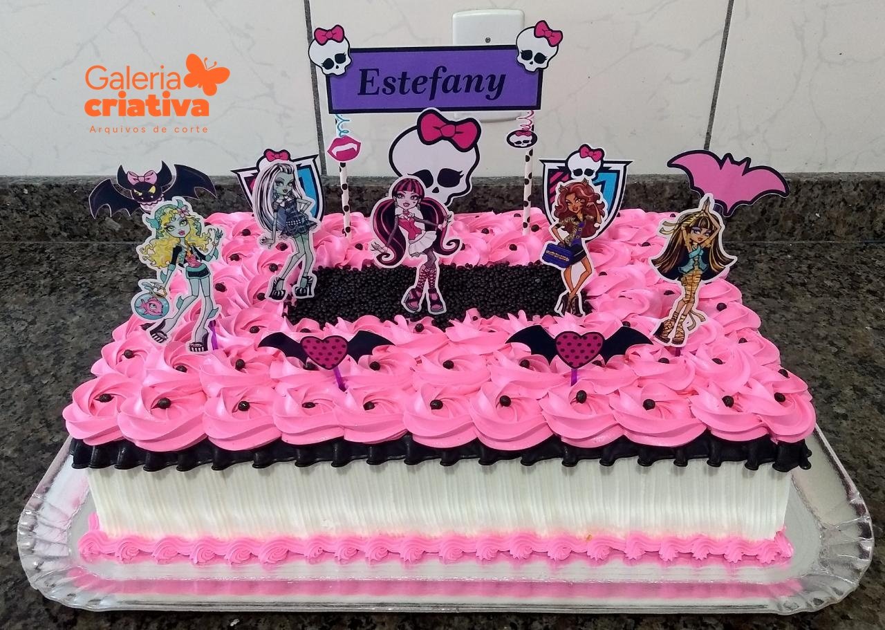 Monster High 2 Arquivo Topo de Bolo Monster High 2 - Imagem 1