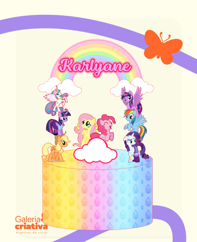 My Little Pony 2 Arquivo Topo de Bolo My Little Pony 2 - Imagem 1