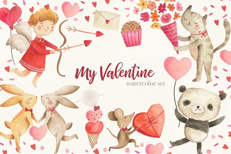 My Valentine-Flora_Bear Arquivo Kit Digital Dia dos Nomarados - Imagem 1