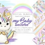 Kit Digital Baby Unicornio
