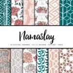 Kit Digital Papeis Flores Namaslay