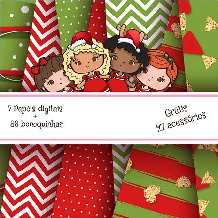 Natal Kit Digital Papeis Natal - Imagem 1