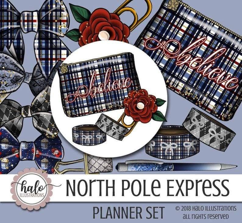 North Pole Express Planner-Halo Kit Digital Bolsa de Fita - Imagem 1