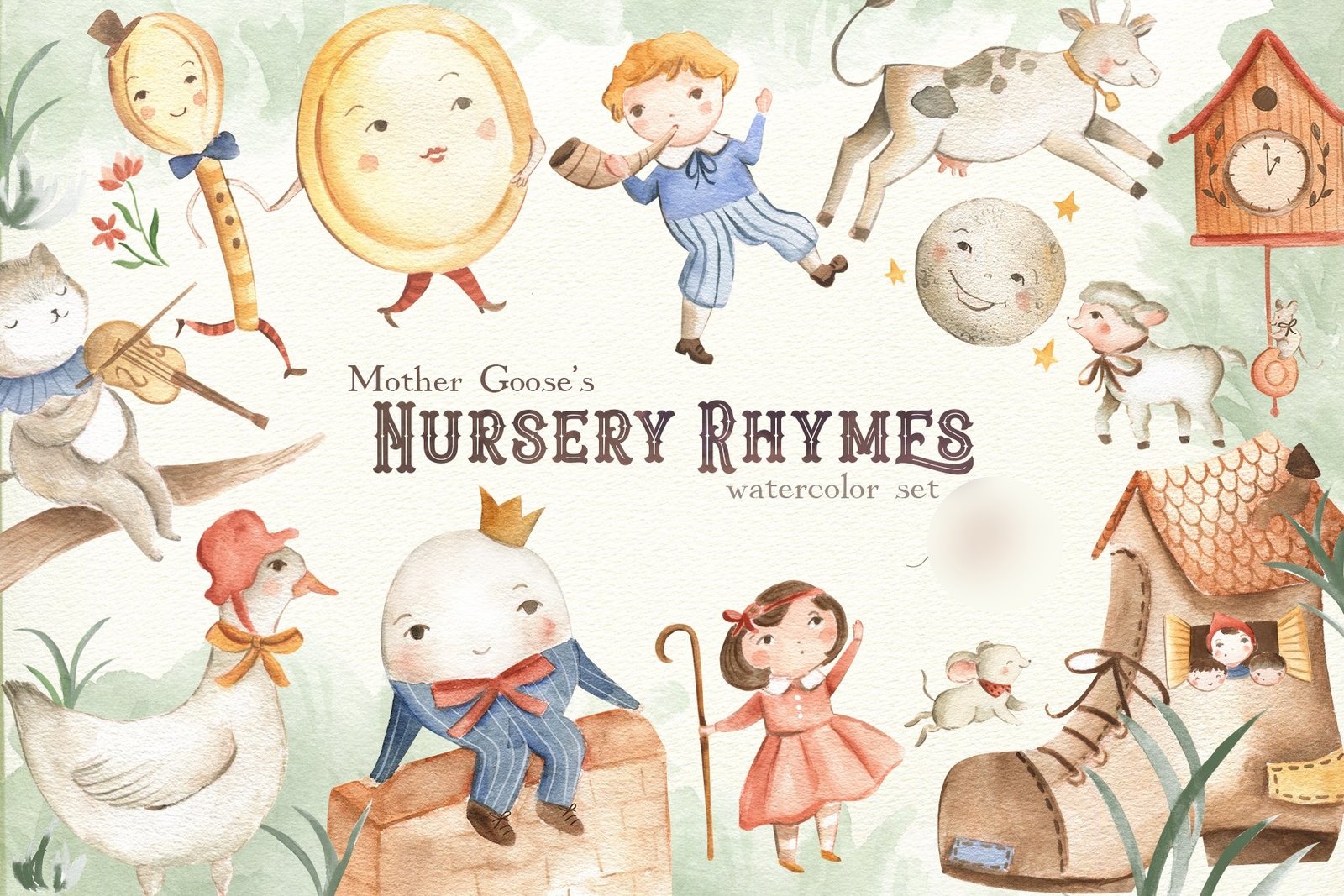 Nursery_Rhymes Arquivo Kit Digital Mother Goose - Imagem 1