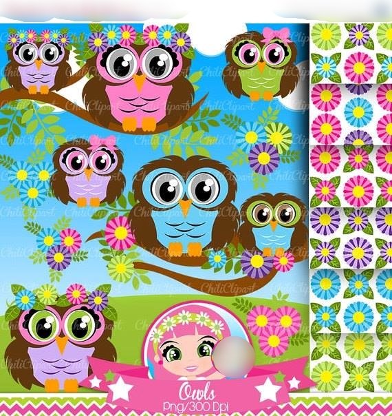 OWLS PAPER 2 Kit Digital Corujinhas - Imagem 1
