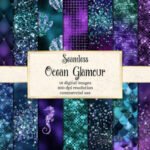 Kit Digital Papeis Oceano Glamour