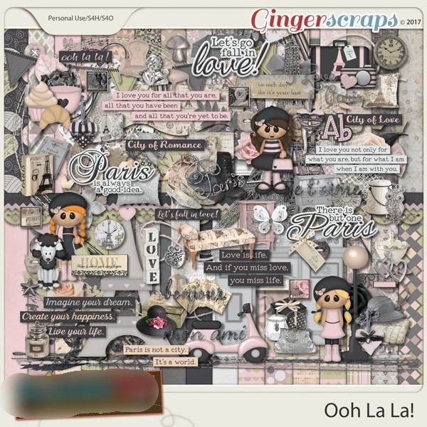 Ooh La La Kit Digital Menina em Paris - Imagem 1