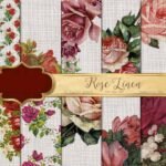 Kit Digital Papeis Flores Linho