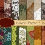 Kit Digital Papeis Flores Rendadas Veludo