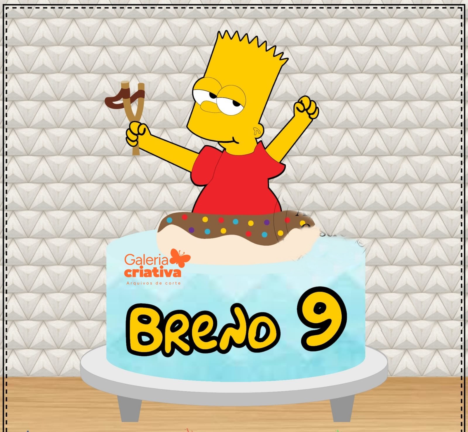 Os Simpsons Bart Arquivo Topo de Bolo Os Simpsons Bart - Imagem 1