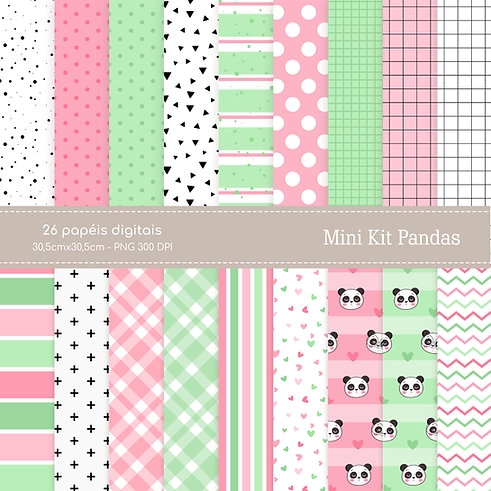 PAPÉIS PANDA Kit Digital Papeis Panda - Imagem 1