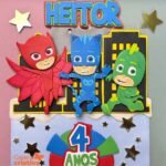 Arquivo Topo de Bolo PJ Mask em Camadas 3