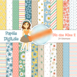 Kit Digital Papeis Dia das Mães