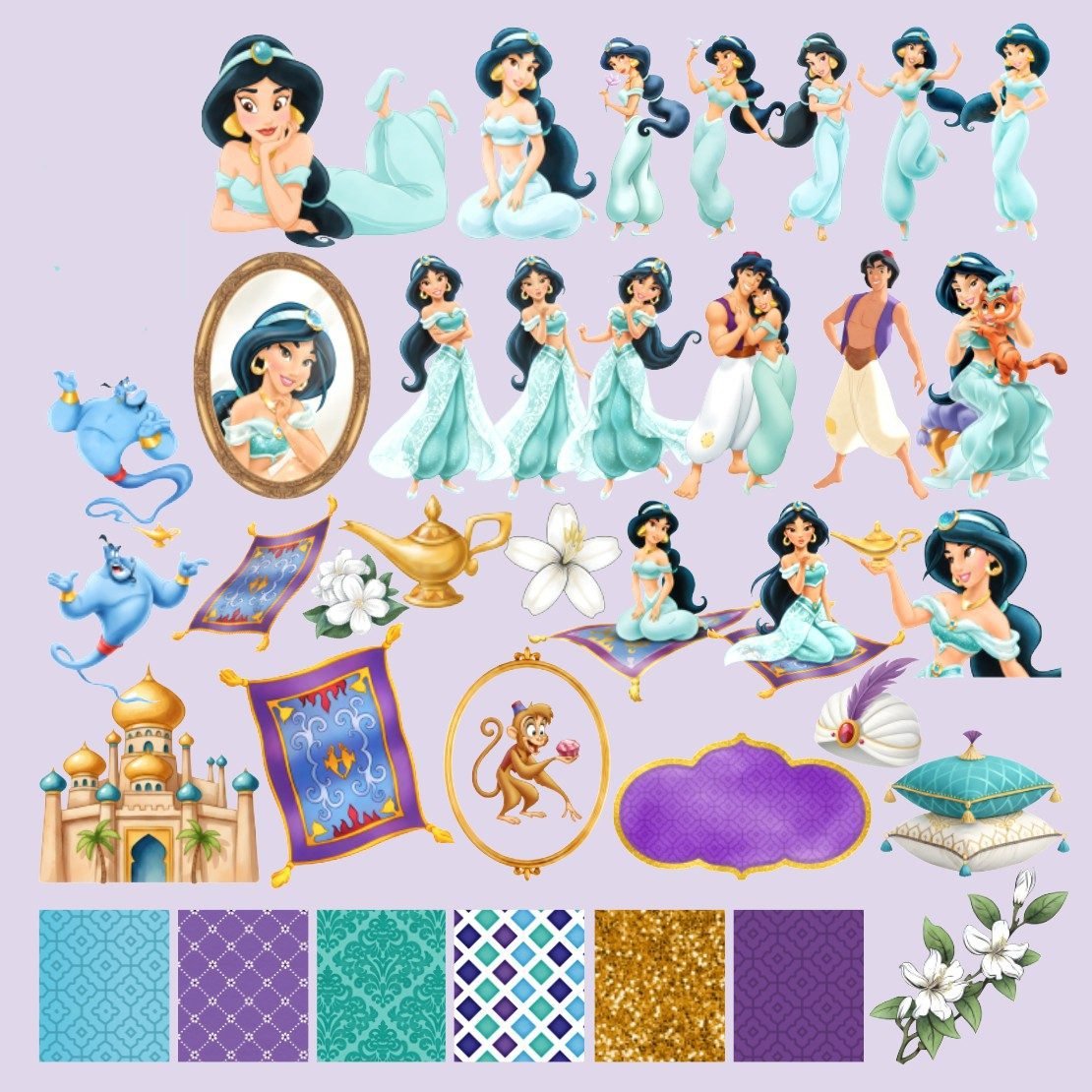 PRINCESA JASMINE Kit Digital Princesa Jasmine - Imagem 1