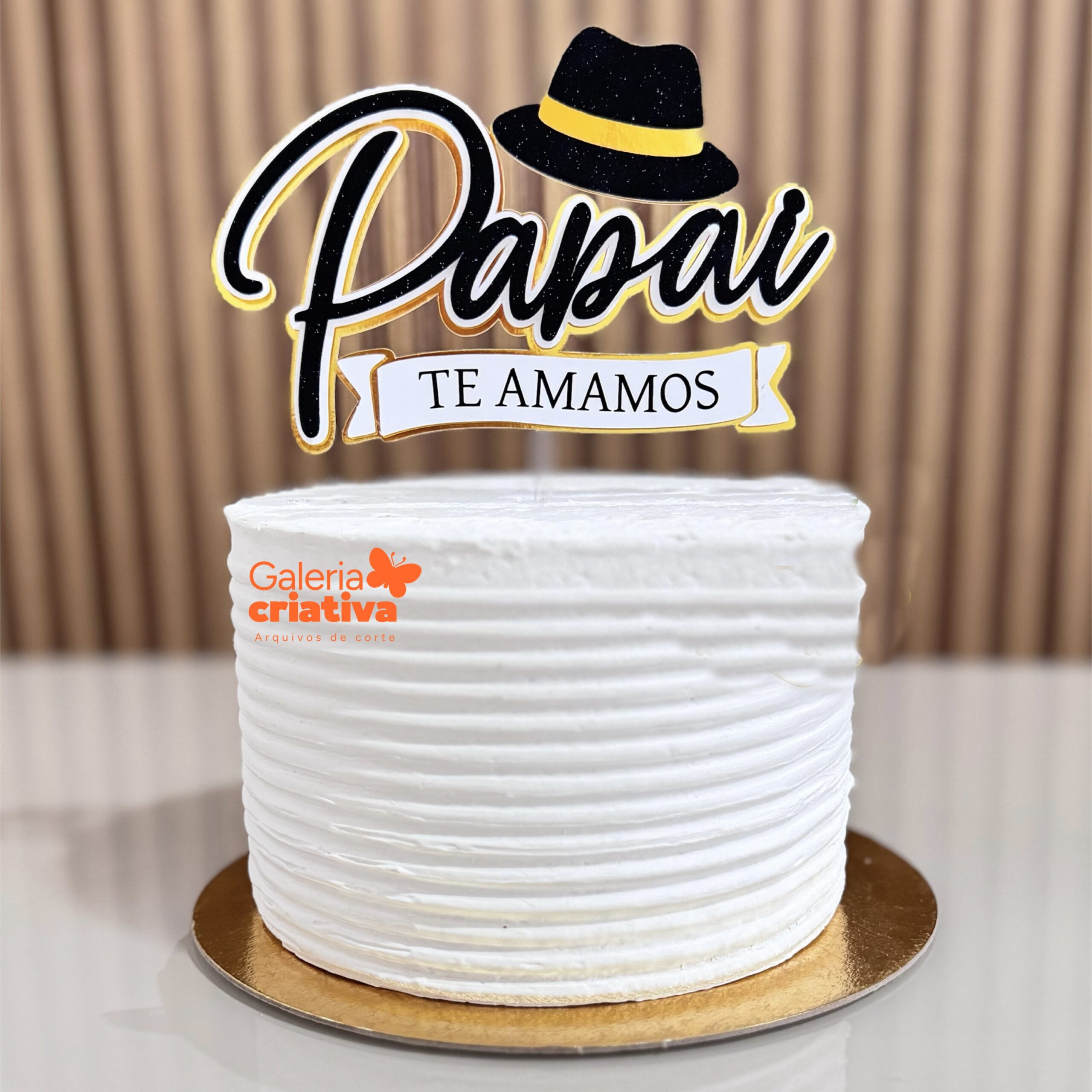 created by photogrid Arquivo dia dos Pais Topo Papai Te Amamos Chapeu - Imagem 1