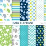 Kit Digital Papeis Baby Elefantes
