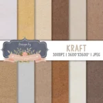Kit Digital Papeis Kraft