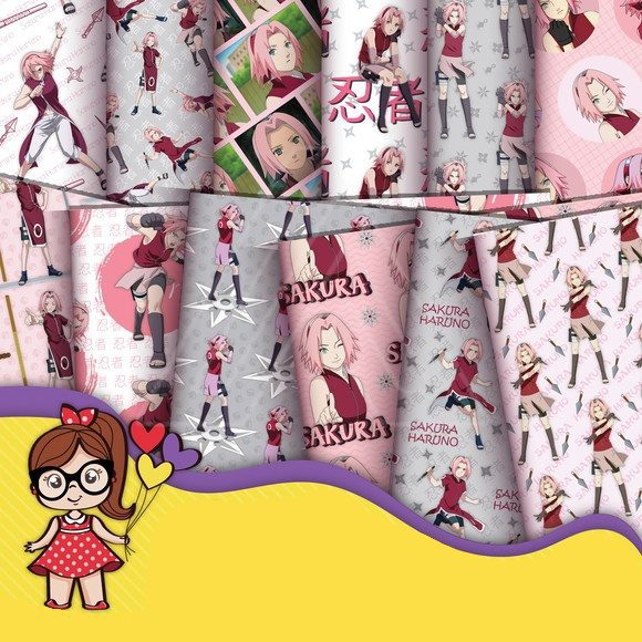 Papel Digital - Sakura Kit Digital Papeis Sakura - Imagem 1