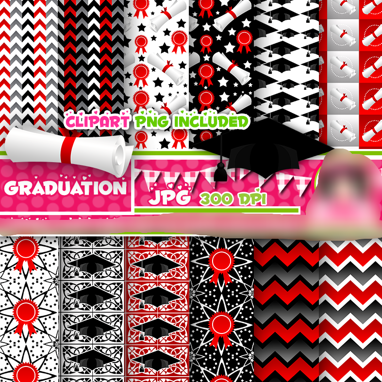 Paper Graduation Kit Digital Papel Formatura - Imagem 1