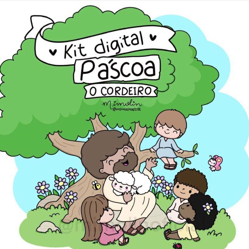 Páscoa - O Cordeiro Kit Digital Páscoa o Cordeiro - Imagem 1