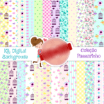 Kit Digital Papeis Passarinhos