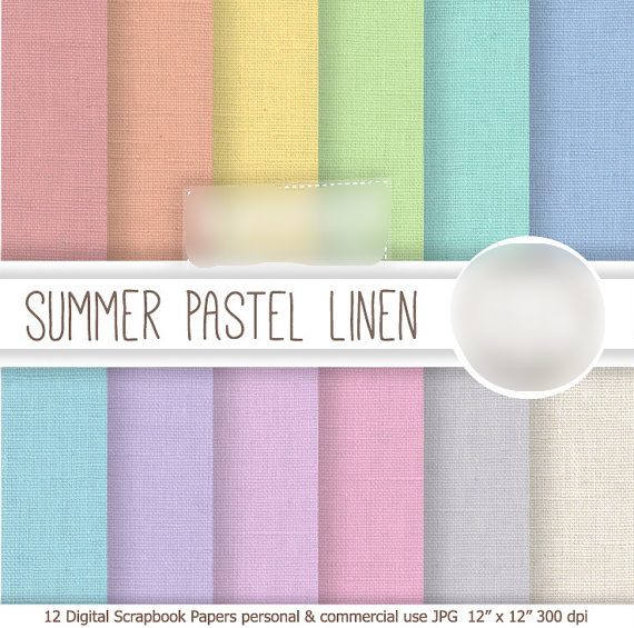 Pastel Linen Kit Digital Papeis Linho Pastel - Imagem 1