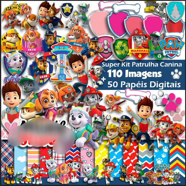 Patrulha Canina Novo Kit Digital Patrulha Canina - Imagem 1