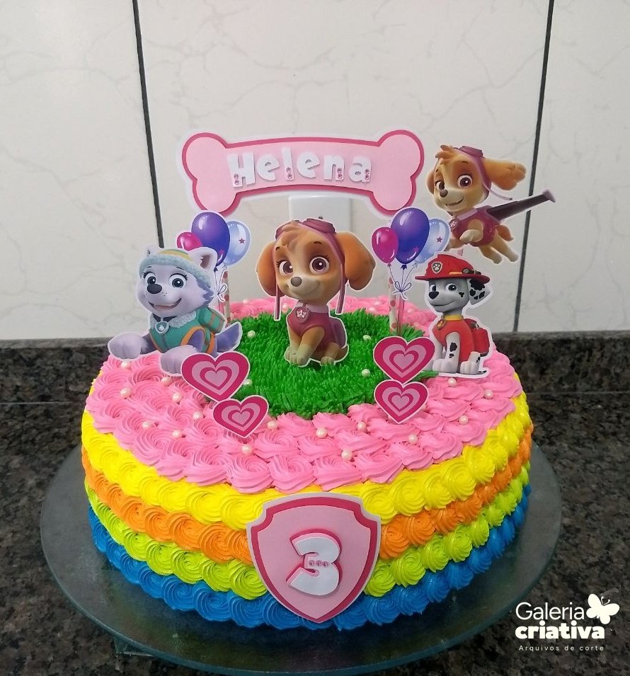 Patrulha Canina Sky Arquivo Topo de Bolo Patrulha Canina Sky - Imagem 1