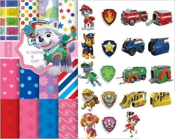 Patrulha Canina Kit Digital Papeis Patrulha Canina - Imagem 1