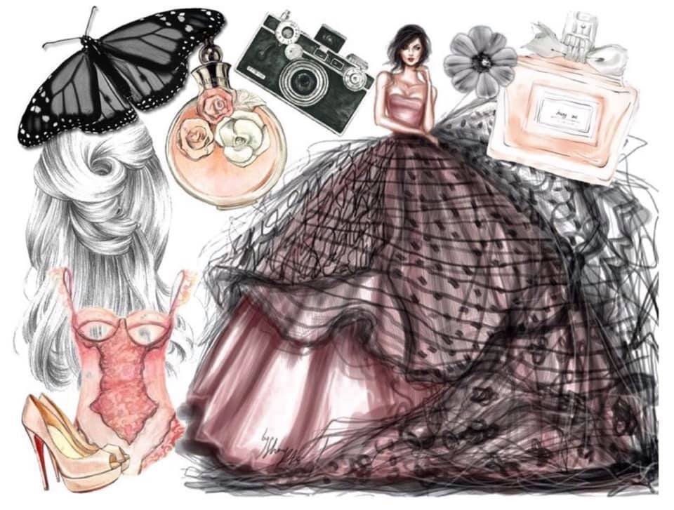 Peach Fashion Kit Digital Vestidos de Moda - Imagem 1