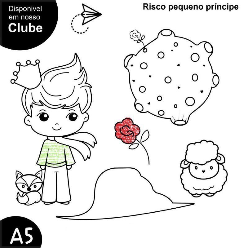Pequeno Príncipe - Riscos Kit Digital Pequeno Principe Riscos - Imagem 1