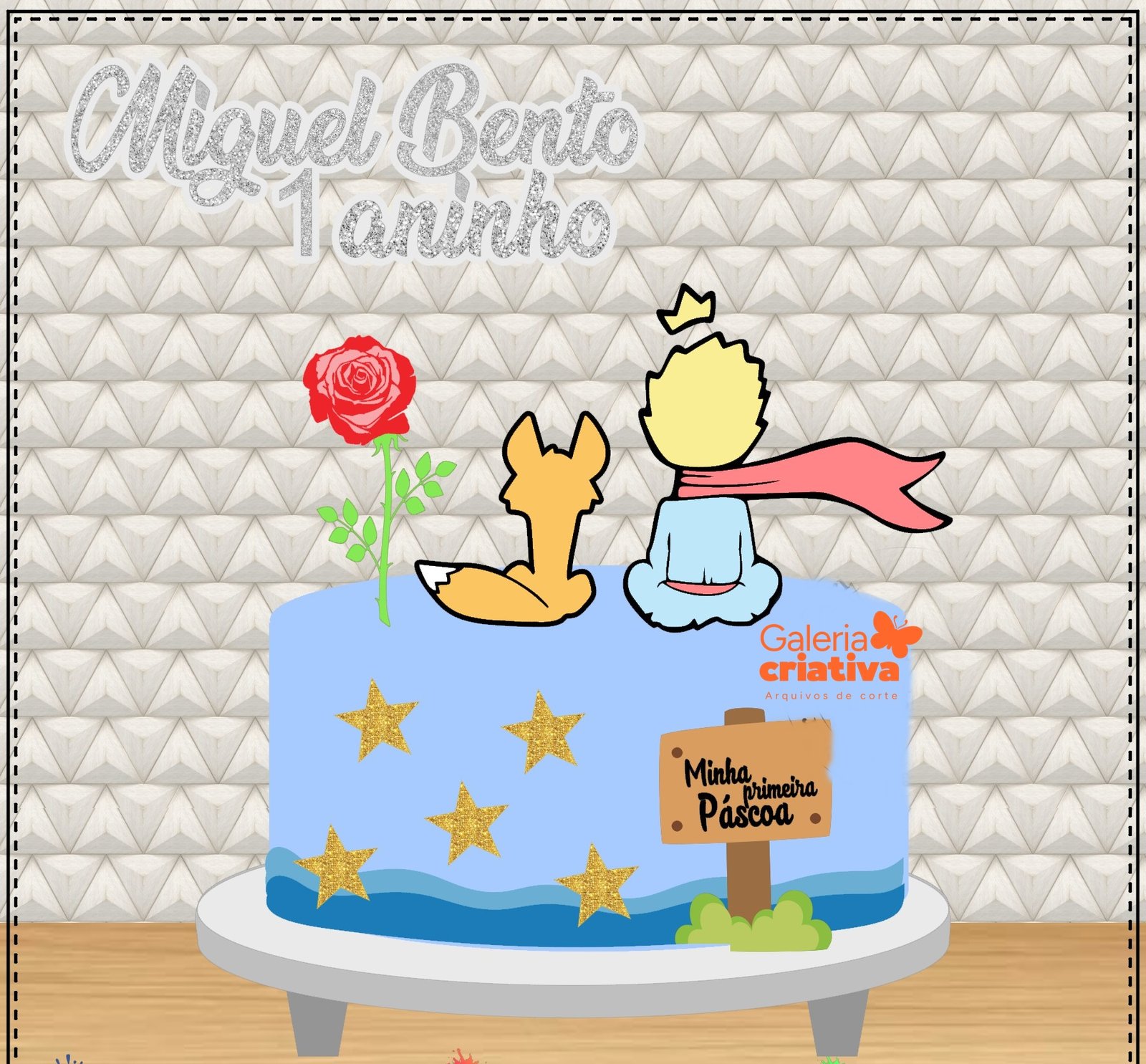 Pequeno Principe em Camadas 4 Arquivo Topo de Bolo Pequeno Principe em Camadas 4 - Imagem 1