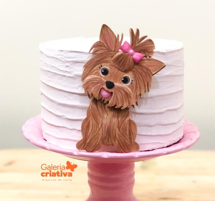 Pet Cachorrinha em Camadas Arquivo Topo de Bolo Pet Cachorrinha em Camadas - Imagem 1