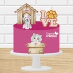 Arquivo Topo de Bolo Pet Cachorrinho e Gatinho