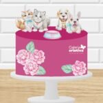 Arquivo Topo de Bolo Pet Cachorrinho e Gatinho 3