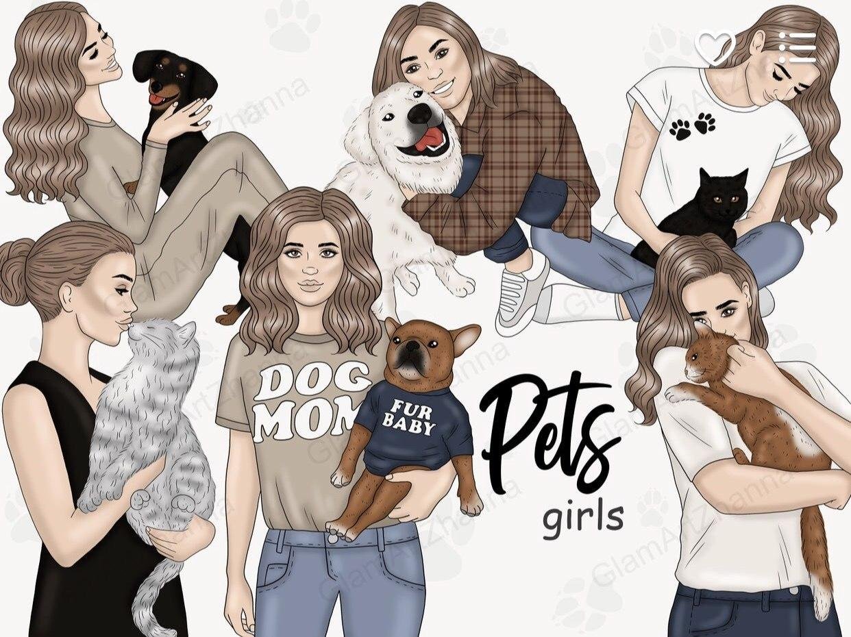Pets Girl Arquivo Kit Digital Mães de Pets - Imagem 1