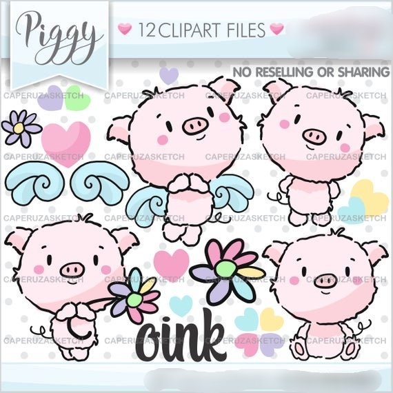 Pig Kit Digital Porquinhos Fofinhos - Imagem 1