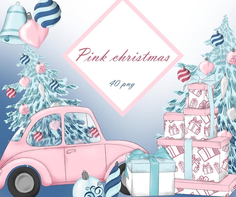 Pink Christmas-DDAA Kit Digital Natal Pink - Imagem 1