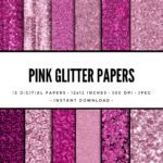 Kit Digital Papeis Pink Glitter