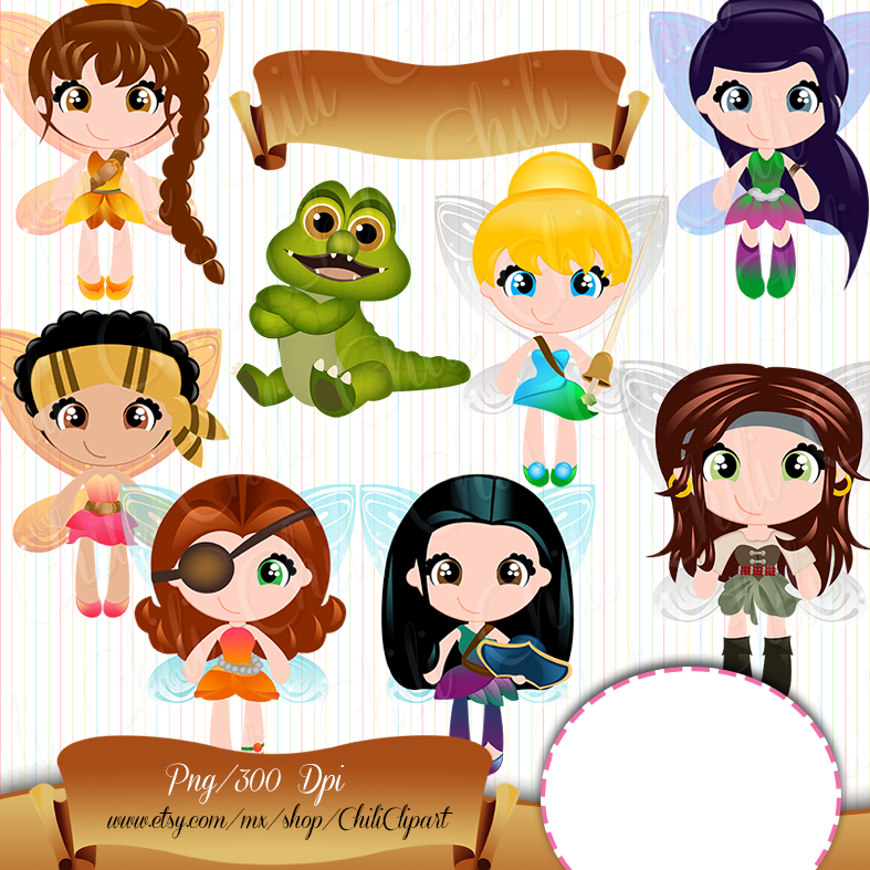 Pirate Fairy Chiliclipart111 Kit Digital Piratinhas Girls - Imagem 1