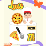 Arquivo Topo de Bolo Pizza Menino em Camadas