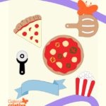 Arquivo Topo de Bolo Pizza e Pipoca em Camadas
