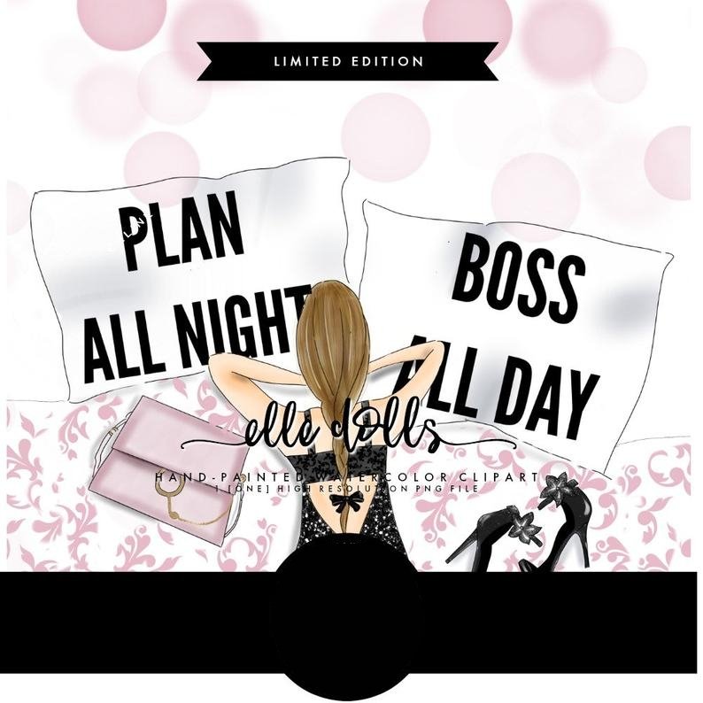 Plan Boss Ilustration-ElleP Kit Digital Inlustração Planner Chefe - Imagem 1