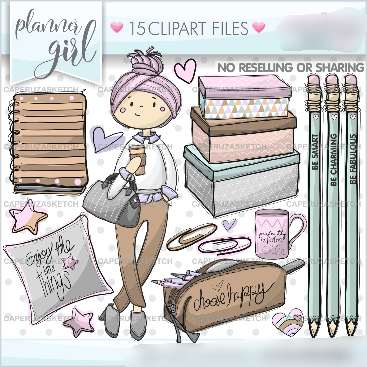 Planner Girl 2 Kit Digital Planneer Mulher - Imagem 1