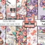 Arquivo Kit Digital Papéis Floral
