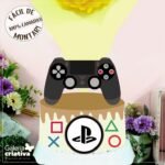 Arquivo Topo de Bolo PlayStation Controle em Camadas
