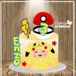 Arquivo Topo de Bolo Pokemon Pikachu baby em Camadas