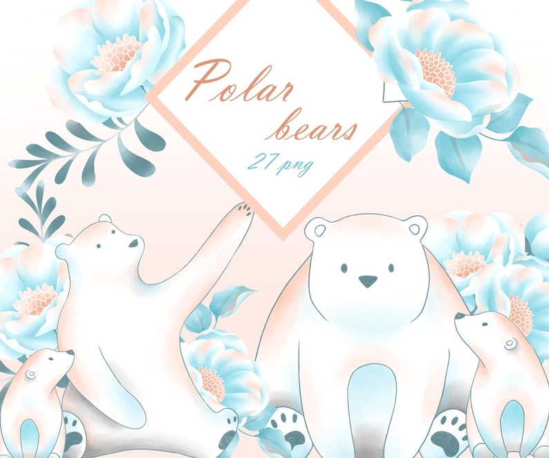 Polar Bears-DDAA Kit Digital Urso Polar - Imagem 1